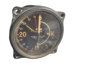 Vtg. Kollsman Instrument Co. WWII Aircraft RPM Guage 218H-965 - Bild 1 von 4