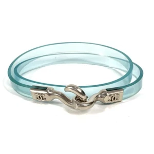 CHANEL 00C Logo CC CC Mark Accessories Thin Belts Gürtel Vinyl blau - Bild 1 von 16