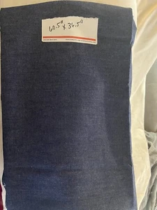 Blue Cotton Fabric Looks like Denim Thin 60.5” x 36.5” Indigo 11oz Shirt Dress - Picture 1 of 2