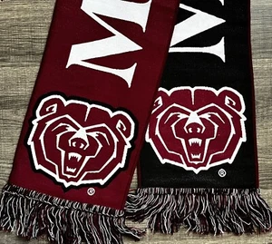 NUEVO Missouri State Bears MSU Granate Negro Bufanda 55" Largo - Imagen 1 de 4