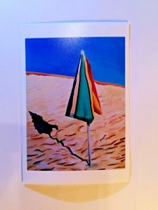 Rare David Hockney Beach Umbrella Sand Art Prints ROYAL ACADEMY EXHIBITION - Picture 1 of 2