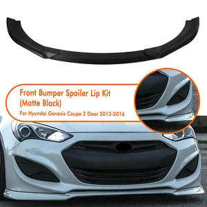 Front Bumper Spoiler Lip For Hyundai Genesis Coupe 2 Door 2013-2016 Matte Black - Foto 1 di 22