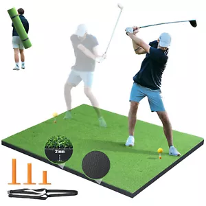 5x5ft Golf Hitting Mat Turf Golf Training Aid Indoor Outdoor Practice - Picture 1 of 12