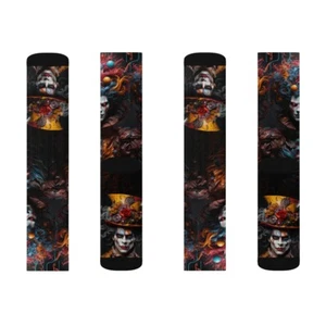 All Over Print Scary Clown Sublimation Socks Horror Fans Creepy Halloween IT - Picture 1 of 9
