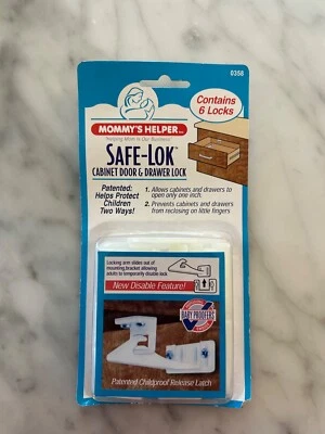Cerradura de puerta y cajón Mommy's Helper SAFE-LOK, paquete de 6 Foto 1 de 2