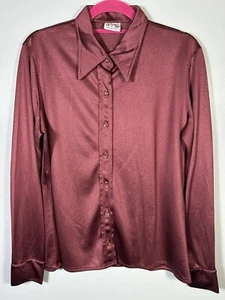 Camisa vintage St Michael talla 12/14 púrpura tricel años 60 - Imagen 1 de 8