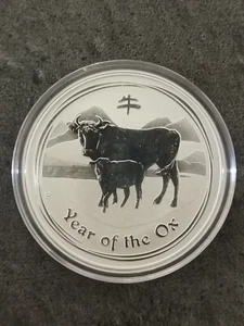 1 DOLLAR 2009 AUSTRALIE ARGENT ANNEE DU BOEUF / AUSTRALIA / 1 SILVER OZ / CAPSUL - Picture 1 of 2