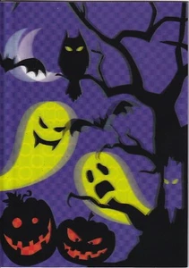 PAPYRUS HALLOWEEN CARD NIP MSRP $5.95 3-D GHOST LENTICULAR (B4) - Picture 1 of 3