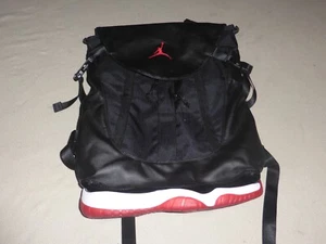 AIR JORDAN 11 PREMIUM SCHUHBEUTEL RUCKSACK FLIGHT BULLS 23 JUMPMAN BRED BLACK NEU   - Bild 1 von 10