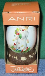 Vintage ANRI 1980 Annual Egg Wooden Christmas Decoration - Picture 1 of 3