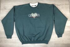 Vintage Grandma Sweatshirt 80s 90s Energy Sportswear Embroidered Crew Womens XL