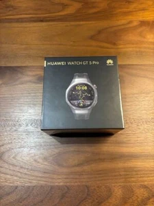 Huawei Watch GT 5 Pro 46mm Black Golf Navigation iOS Android Smart Watch - Picture 1 of 8