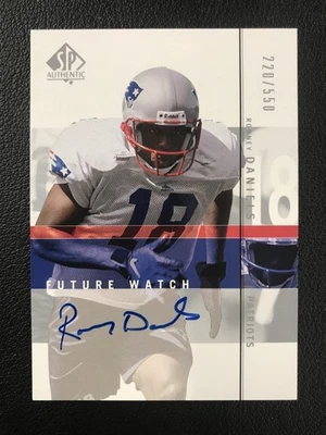2001 SP Authentic #144 Ronney Daniels Future Watch Auto /550 New England - Image 1 of 2