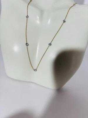 Collar Diamante Joyería Fina Oro 14k 54 Puntos Todo Natural por Yarda Foto 1 de 4