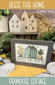 Primrose Cottage Stitches Counted Cross Stitch Pattern ~ Bless This House - Picture 1 of 2