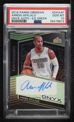 2019–20 Obsidian Onyx Electric Etch зеленый /25 Arron Afflalo PSA 10 GEM MT с автографом - Изображение 1 из 2