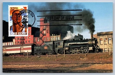 #3085 John Henry FDC Maxi Card - Image 1 of 2