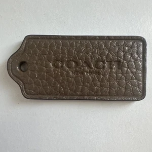 New Coach Handbag Purse Chocolate Brown Tan Tag Fob 2.25" Replacement - Picture 1 of 4
