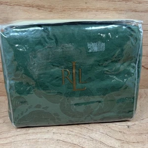 NEW NOS RALPH LAUREN RUTHERFORD PARK GREEN JACQUARD KING BEDSKIRT - Picture 1 of 5