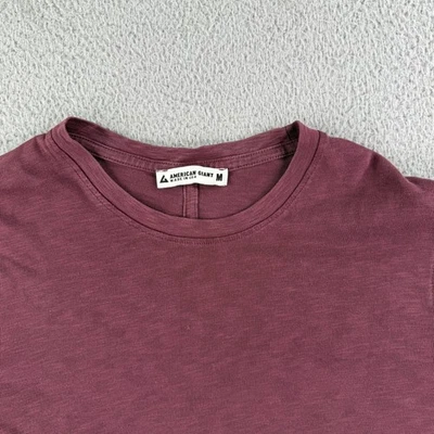 American Giant Shirt Mens Medium Burgundy  Crew Neck USA Supima Cotton L/S - Image 1 of 4