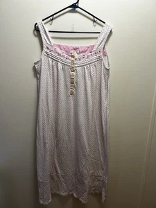 Secret Treasures Rosa Blumen Gingham Ärmellos Nachthemd Gr. XL Cottagecore - Bild 1 von 8