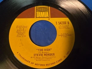 STEVIE WONDER - TOO HIGH - 7" VINYL SINGLE - Picture 1 of 3
