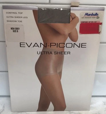 Nuevo de Lote Antiguo Pantimedias Evan-Picone Ultra Transparente Talla B Nuevo Gris Foto 1 de 4