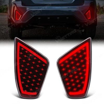 Luz reflectora de freno trasero LED con intermitente lente roja para Subaru Crosstrek 2024 Foto 1 de 4