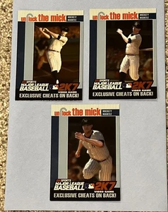 Mickey Mantle 3 carte 2007 Topps #1, #3, #4 sblocca The Mick New York Yankees - Foto 1 di 6
