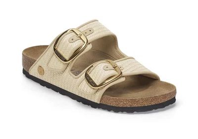 NIB Birkenstock Arizona Big Buckle Raffia Narrow Width in Raffia Natural 1029042 - Image 1 of 4
