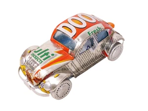 Volkswagen VW Käfer = 15 cm Blechmodell Upcycling Blechauto Handarbeit - Picture 1 of 6