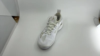 Mizuno Wave Momentum 3 Women's Volleyball Shoe, White-Gold, 6 - Image 1 of 4