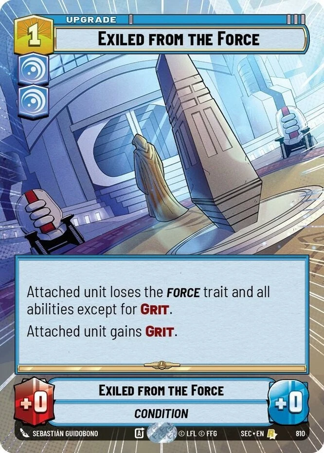 x1 Exiled from the Force - Hyperspace Foil R Star Wars Secrets of Power M/NM - Image 1 of 1