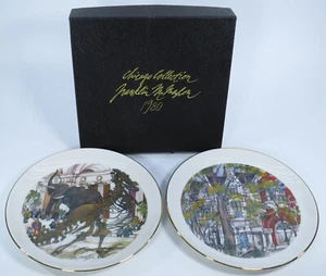 Franklin McMahon 1980 Chicago Collection Limited 2 Plate Set w/Box * Ships Free! - Picture 1 of 11