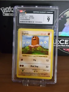 CGC 9 Mint - Diglett Shadowless Base Set - Pokemon TCG 1999 - Picture 1 of 3