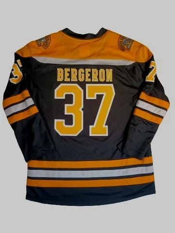 Patrice Bergeron #37 Boston Bruins Fanatics Jersey NHL Black Youth L/XL Cover