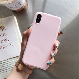For iPhone 14 13 12 11 7 8 Plus Thin Pastel Candy Soft Matte TPU Case Skin Cover
