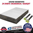 Heat Shield Insulation Automotive Sound Deadener Noise-Killer Mat 20"X12"X24pcs