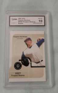 GTC PROSPECT 2007 reserva Clayton Kershaw novato graduado GMA 10 GEMA MT - Imagen 1 de 2