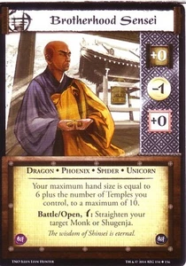3 x Brotherhood Sensei L5R CCG TNO The New Order - Picture 1 of 1