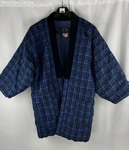 Japanese Vintage BORO Indigo Cotton Kimono Noragi Haori Jacket Size XL - Picture 1 of 8