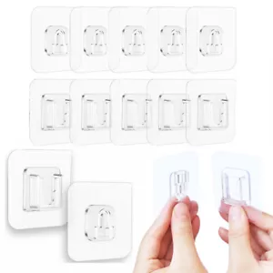 10 Pairs Multi-Purpose Hooks Double-sided Adhesive Wall Hooks For Home Accessory - Picture 1 of 9