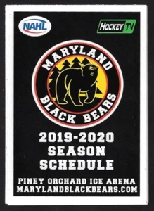 2019-20 Maryland Black Bears NAHL Hockey Spielplan!!! Viele Sponsoren - Bild 1 von 1