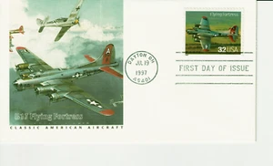 #3142k -B-17 Flying Fortress 32c Flugzeug Fleetwood FDC Erstausgabe 1997 - Bild 1 von 2
