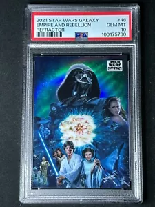 2021 Star Wars Galaxy Chrome Refractor Empire and Rebellion #48 PSA 10 GEM MINT - Picture 1 of 2