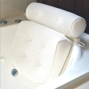 Mesh Pillow Bath Tub Rectangle Hot Bathtub Spa Suction Cup Cushion - Picture 1 of 5