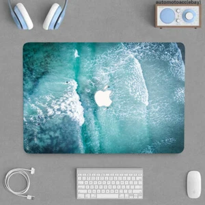 Gradientowe fale morskie etui surfingowe do Macbooka M1 M2 Air 13 12 11 Pro 14 15 16 cali - Zdjęcie 1 z 6