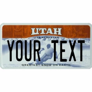 Utah Greatest Snow on Earth Ski Personalizzato Targa Nome di testo 2000 - Foto 1 di 6