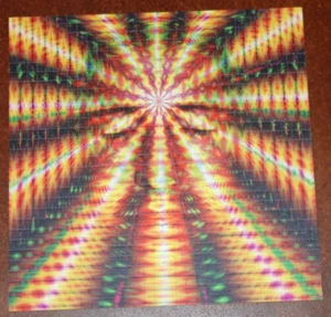 Open Your Mind Trip Blotter Art Psychedelic Print from 2000s Rare Third Eye - Picture 1 of 3