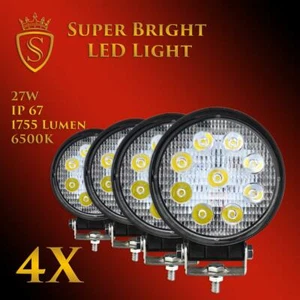4X 27W LED Arbeitsscheinwerfer Offroad Scheinwerfer 12V 24V für Jeep SUV Bagger - Bild 1 von 5